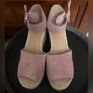 Marc Fisher Alida purple suede wedge espadrilles - 10 💜